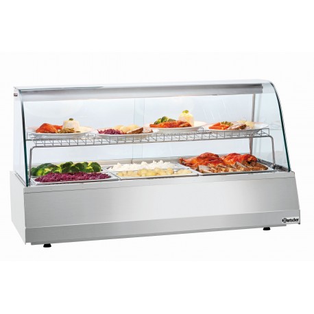Bartscher Warmhoudvitrine 3/1GN, ronde ruit