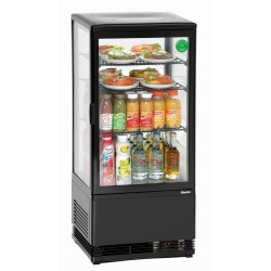 Bartscher Mini-koelvitrine 78L, zwart