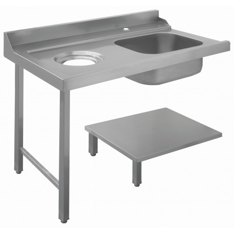 Bartscher Aanvoertafel links, afval, Spat