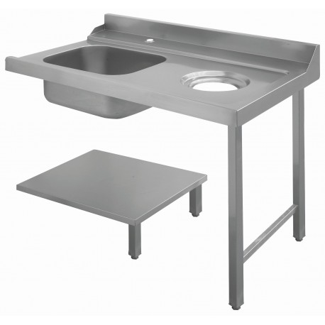 Bartscher Aanvoertafel rechts, afval, Spat