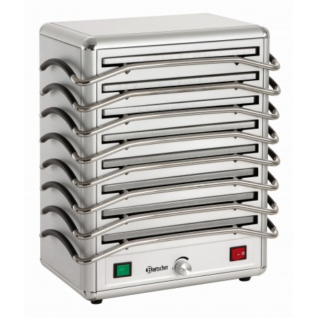 Bartscher Rechaud, 8 platen ALU, zilver