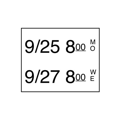 Stickerrol 2-lijnspistool permanent 750/rol (8 stuks)