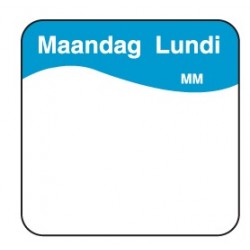 Vol. oplosbare sticker maandag 25 mm 500/rol (1 stuks)