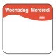 Vol. oplosbare sticker woensdag 25 mm 500/rol (1 stuks)