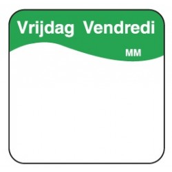 Vol. oplosbare sticker vrijdag 25 mm 500/rol (1 stuks)