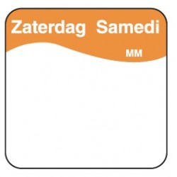 Vol. oplosbare sticker zaterdag 25 mm 500/rol (1 stuks)