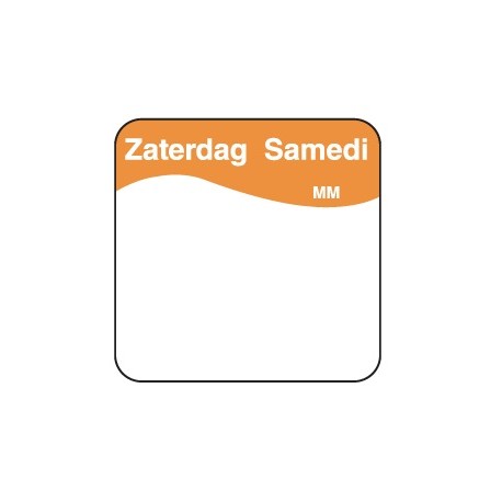 Vol. oplosbare sticker zaterdag 25 mm 500/rol (1 stuks)