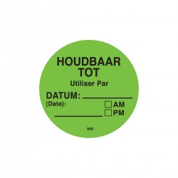 Eenv. verwijderbare sticker 'houdbaar tot' 500/rol (1 stuks)