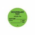 Makk. verwijderbare sticker 'houdbaar tot' 500/rol (per 1 stuks)