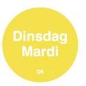 Permanente sticker dinsdag 19 mm 1000/rol (per 1 stuks)