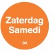 Permanente sticker zaterdag 19 mm 1000/rol (per 1 stuks)