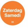 Permanente sticker zaterdag 19 mm 1000/rol (per 1 stuks)