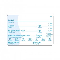 Vol. oplosbare sticker met schrijfvlak 250/rol (1 stuks)