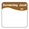 Makk. verwijderb. sticker donderdag 25 mm 1000/rol (per 1 stuks)