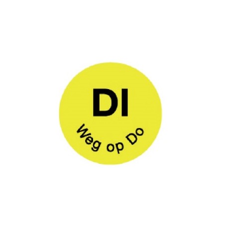 Perm. sticker 'di weg op do' 19 mm 1000/rol (1 stuks)