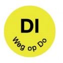 Perm. sticker 'di weg op do' 19 mm 1000/rol (per 1 stuks)
