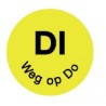 Perm. sticker 'di weg op do' 19 mm 1000/rol (per 1 stuks)
