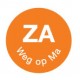 Perm. sticker 'za weg op ma' 19 mm 1000/rol (1 stuks)