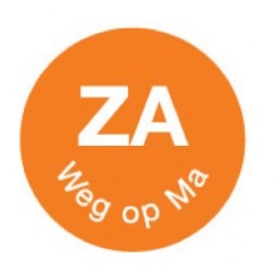 Perm. sticker 'za weg op ma' 19 mm 1000/rol (1 stuks)