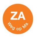 Perm. sticker 'za weg op ma' 19 mm 1000/rol (per 1 stuks)