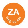 Perm. sticker 'za weg op ma' 19 mm 1000/rol (per 1 stuks)