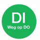 Afwasb. sticker 'di weg op do' 19 mm 500/rol (1 stuks)