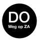 Afwasb. sticker 'do weg op za' 19 mm 500/rol (per 1 stuks)