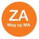 Afwasb. sticker 'za weg op ma' 19 mm 500/rol (per 1 stuks)
