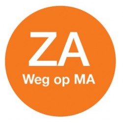 Afwasb. sticker 'za weg op ma' 19 mm 500/rol (1 stuks)