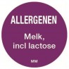 Allergie melk sticker rond 25 mm 1000/rol (1 stuks)