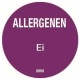 Allergie ei sticker rond 25 mm 1000/rol (per 1 stuks)