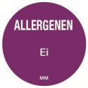 Allergie ei sticker rond 25 mm 1000/rol (per 1 stuks)