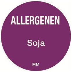 Allergie soja sticker rond 25 mm 1000/rol (1 stuks)