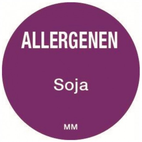 Allergie soja sticker rond 25 mm 1000/rol (1 stuks)