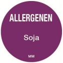 Allergie soja sticker rond 25 mm 1000/rol (per 1 stuks)