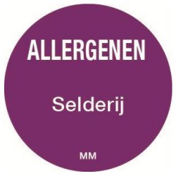 Allergie selderij sticker rond 25 mm 1000/rol (per 1 stuks)