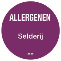 Allergie selderij sticker rond 25 mm 1000/rol (1 stuks)