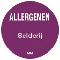 Allergie selderij sticker rond 25 mm 1000/rol (per 1 stuks)