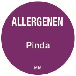 Allergie pinda sticker rond 25 mm 1000/rol (1 stuks)
