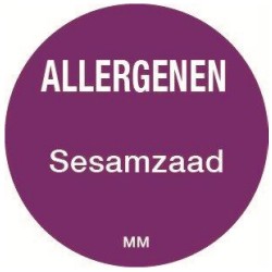 Allergie sesamzaad sticker rond 25 mm 1000/rol (1 stuks)