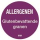 Allergie granen sticker rond 25 mm 1000/rol (per 1 stuks)