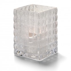 Vierkante glashouder trans. Mat 6,5 x 9,5 cm (per 12 stuk)