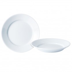 Diep bord met extra brede rand 30 cm (6 stuks)