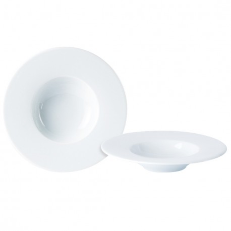 Pastabord met extra brede rand 22 cm (6 stuks)