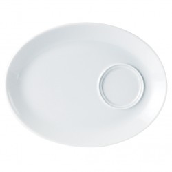 Ovaal gourmet bord 28 cm (6 stuks)