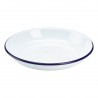 Emaille pastabord met blauwe rand 20 cm (per 12 stuks)