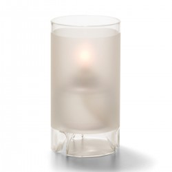 Cilindermodel hoog glas mat wit 7,6 x 14 cm (per 12 stuk)
