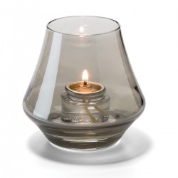 Conische lamp glas rook helder 5 x 9 cm (per 12 stuk)