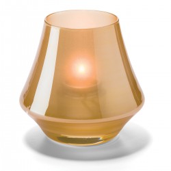 Conische lamp glas goud mat 5 x 9 cm (per 12 stuk)