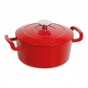 Emaille gietijzeren cocotte rond rood 2,5L. (1 stuks)